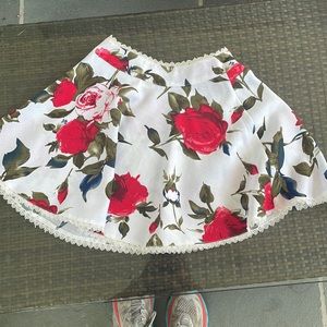 Flower skirt.